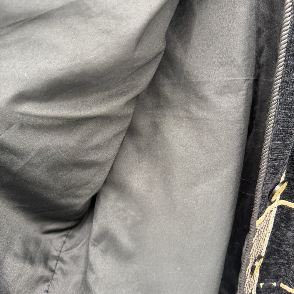 Julia Kin Embroidered Patchwork Jacket Black Rayo… - image 9